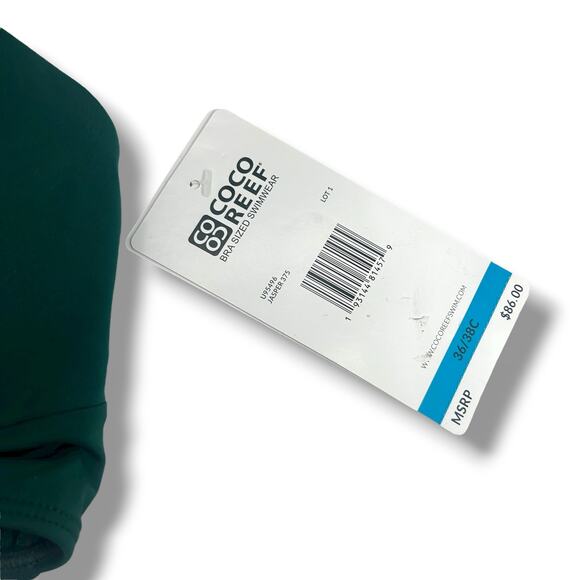 NEW Mix & Match Bikini Set Size Large 36/38C Green Tropical Coco Reef Raisins - Picture 12 of 15